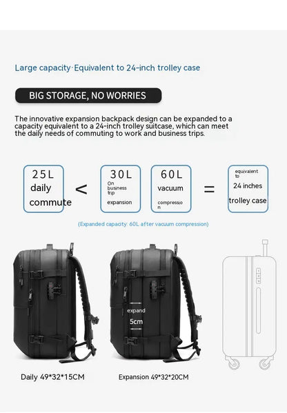 Men's Minimalist Multifunctional Large Capacity Travel Backpack Angel Wishes