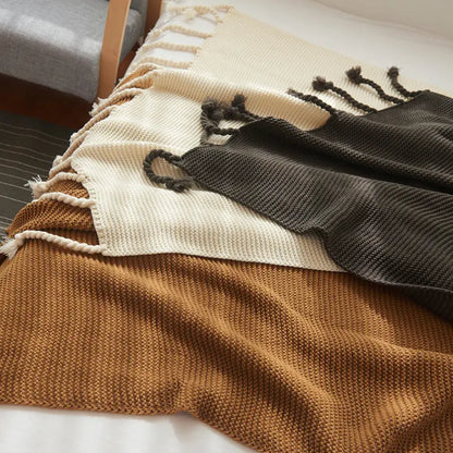 Tassel Knitted Blanket Angel Wishes