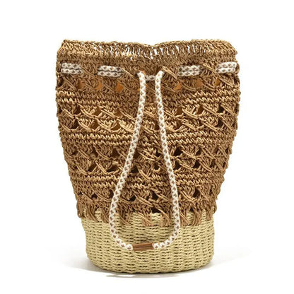 Ladies straw bucket bag Angel Wishes