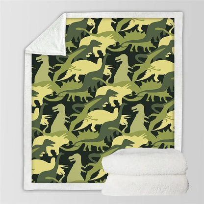 Kids Children Dinosaur Fluffy Soft Cotton Blanket Jurassic Cartoon Boys Girl Throw Blankets For Beds Home Textile Bedding Outlet Angel Wishes