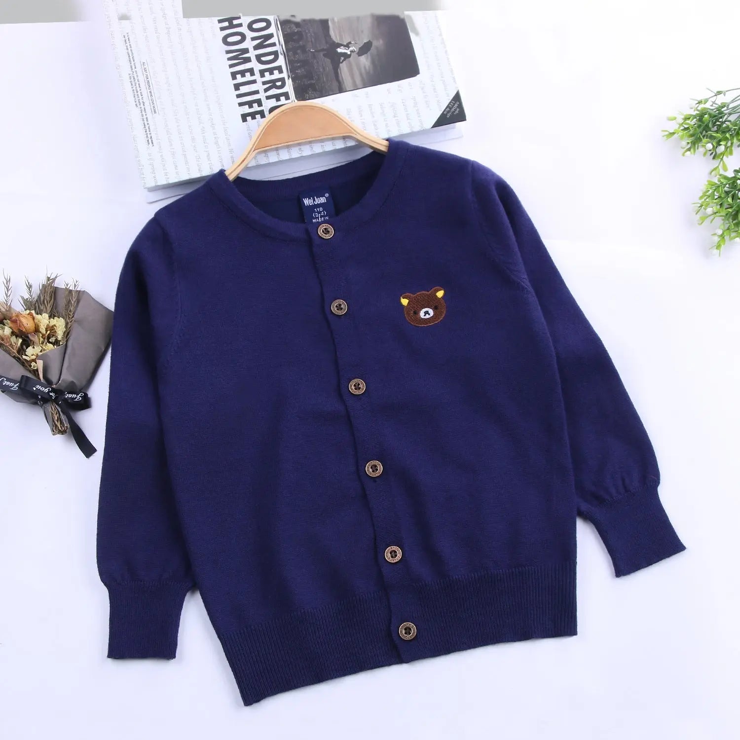 Classic Explosion Boys Knit Cardigan Thin Kids Jacket Angel Wishes