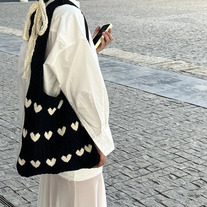 Hand-woven Hollow Shoulder Extra Large Bag Angel Wishes