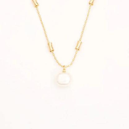 Sugar Pearl Bamboo Necklace High-end Fashion Simple Stud Earrings Angel Wishes