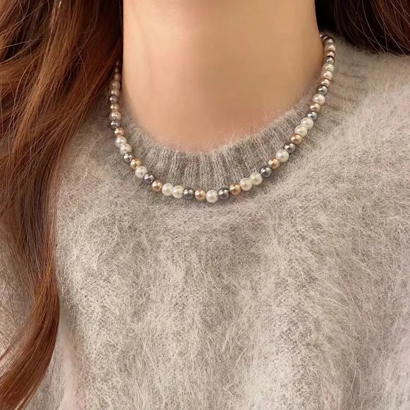 Coloured Glass Pearl Necklace - Angel Wishes