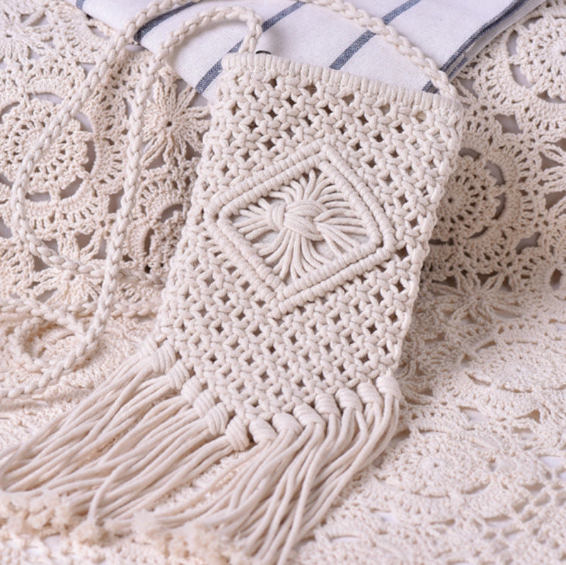 Hand-woven Cotton Tassel Bag Angel Wishes