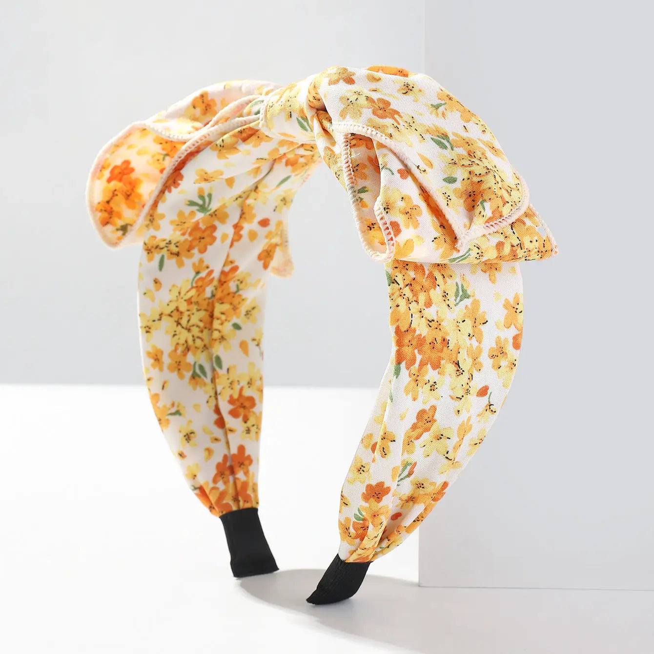 New Floral French Fashion Printed Hair Bow Hair Angel Wishes