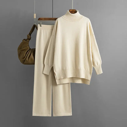 Knitted Two-piece Trousers And Top Angel Wishes