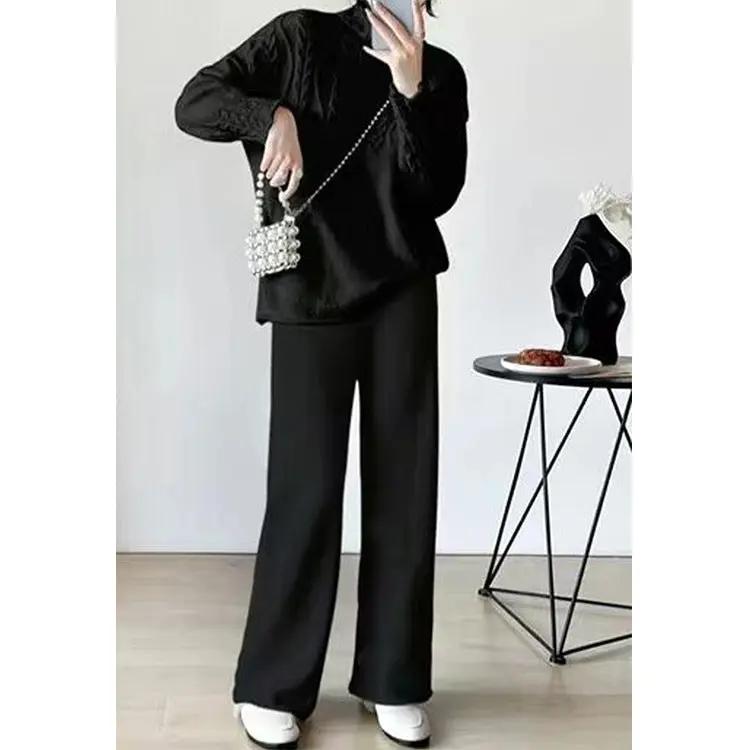 Sweater And Wide Leg Trousers Two-piece Angel Wishes