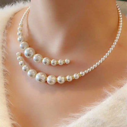White Clavicle Necklace Angel Wishes