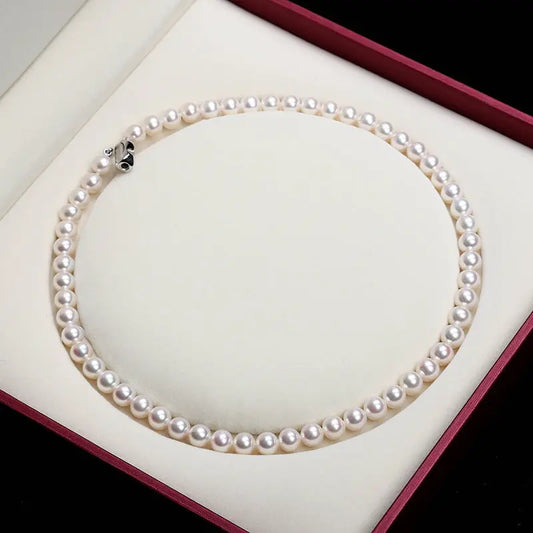 Stylish Pearl Necklace Angel Wishes