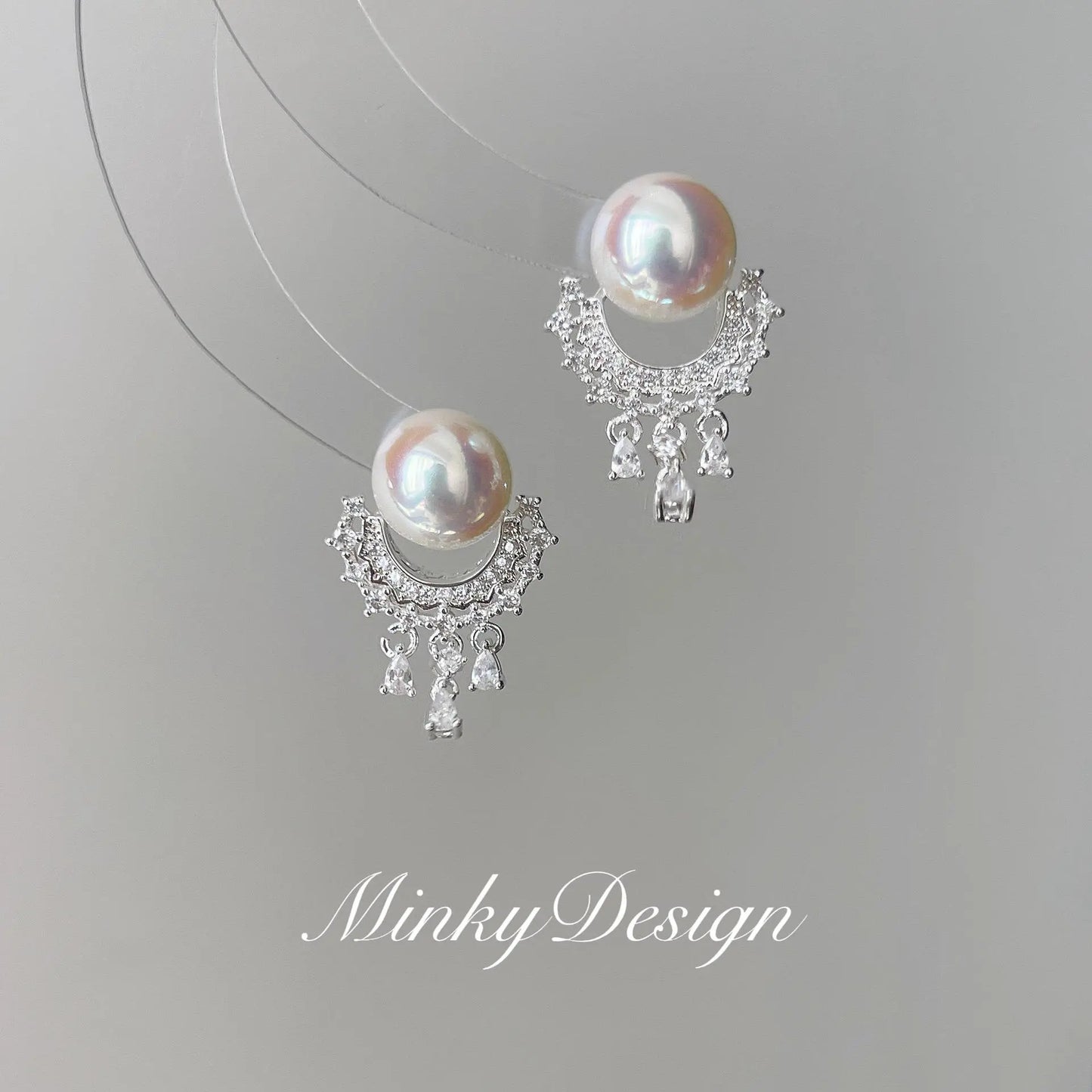 High-grade Earrings Elegant Graceful Small And Exquisite Water Drop Tassel Earrings Angel Wishes