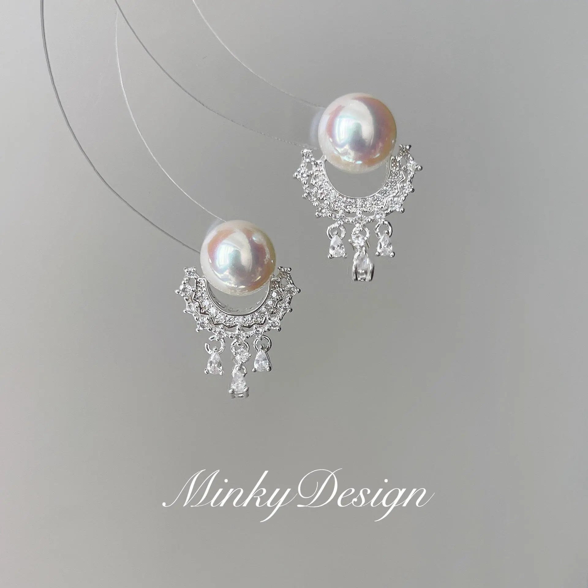 High-grade Earrings Elegant Graceful Small And Exquisite Water Drop Tassel Earrings Angel Wishes