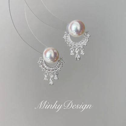 High-grade Earrings Elegant Graceful Small And Exquisite Water Drop Tassel Earrings Angel Wishes
