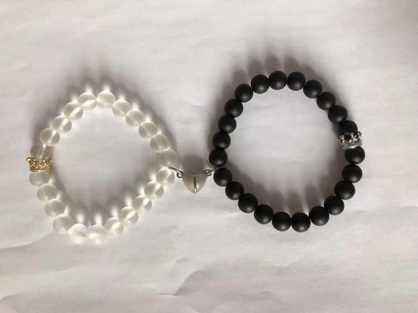 2pcs Handmade Luminou Beaded Charms Bracelet Angel Wishes