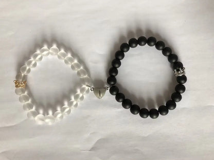2pcs Handmade Luminou Beaded Charms Bracelet Angel Wishes