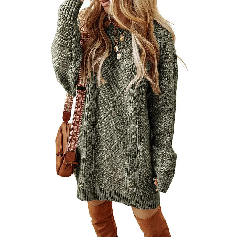 Winter New Loose And Lazy Style Dress Sweater Angel Wishes