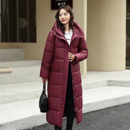 Women's Warm Winter Side Slit Cotton Padded Down Jacket Angel Wishes