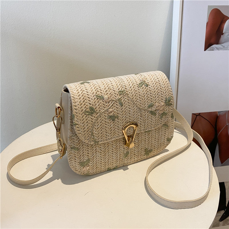 Fashionable Straw Woven Bag - Angel Wishes