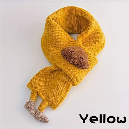 Children's Scarf, Girls Warm Knitted Scarf, Cute Cloud Neck Scarf For Autumn And Winter Kids Scarf Soft Warm Knit Neck Warmer Winter Classic Scarf For Boys Girls - Angel Wishes