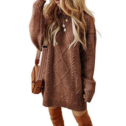 Winter New Loose And Lazy Style Dress Sweater Angel Wishes