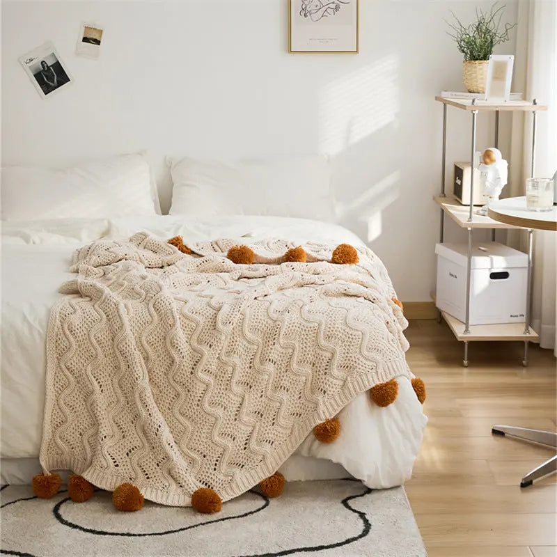 Fashion Nordic Living Room Knitted Blanket Angel Wishes