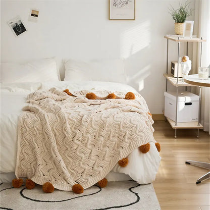 Fashion Nordic Living Room Knitted Blanket Angel Wishes
