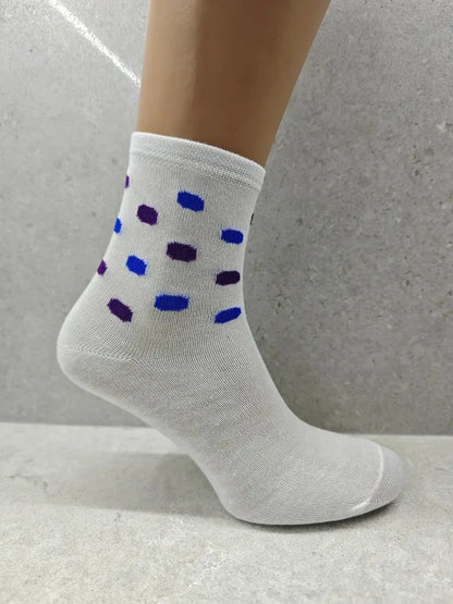 Set Of 6 12 Or 24 Pairs Womens Socks With Bubble Mix Print Angel Wishes