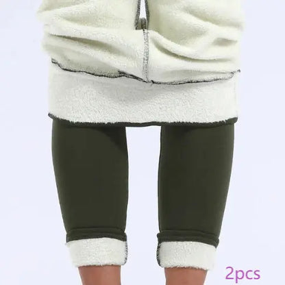 Women's Lamb Wool High Waist Elasticity Leggings Angel Wishes