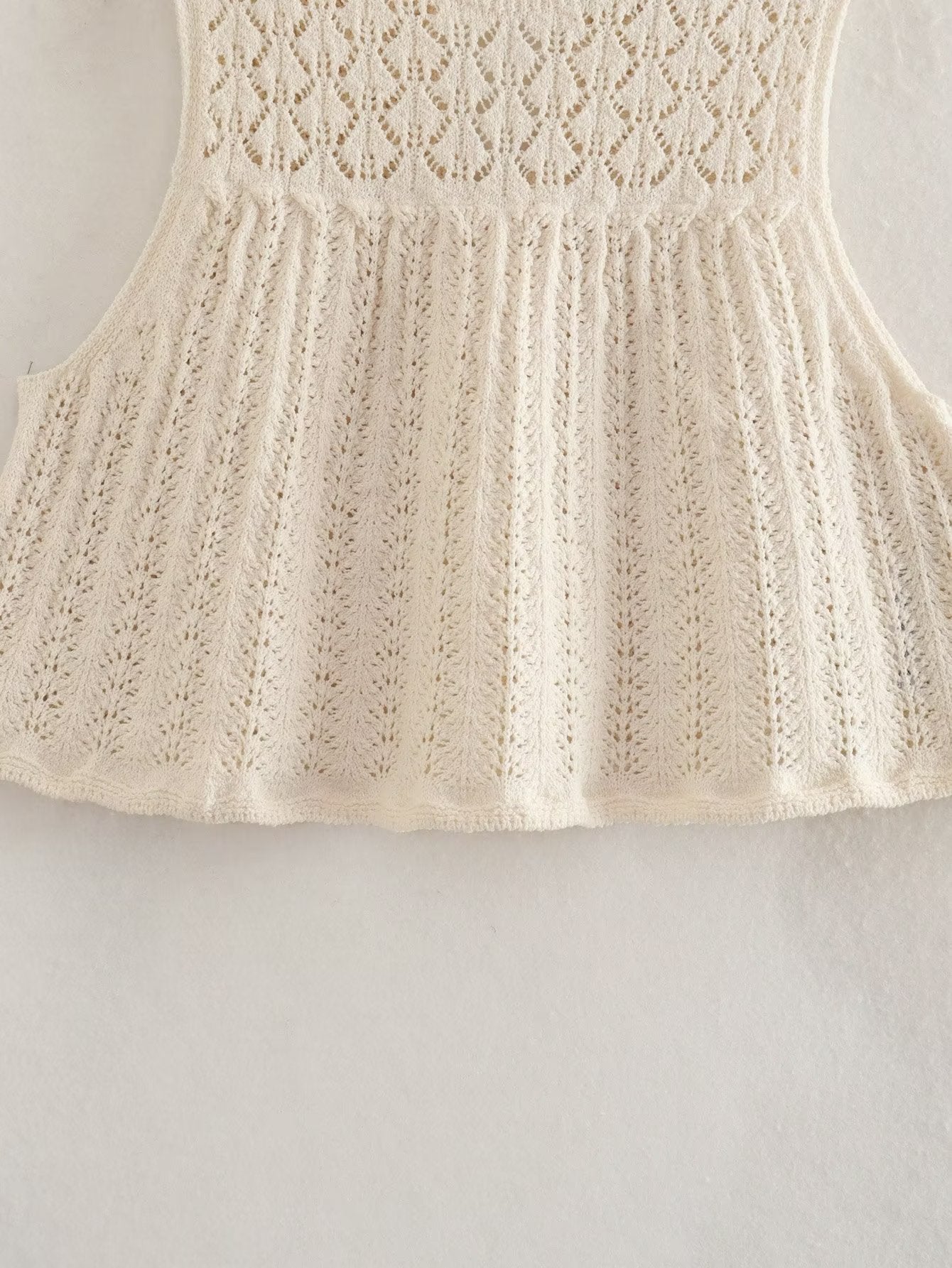 Fashionable Jacquard Mesh Knitted Top And  Mini Skirt Angel Wishes