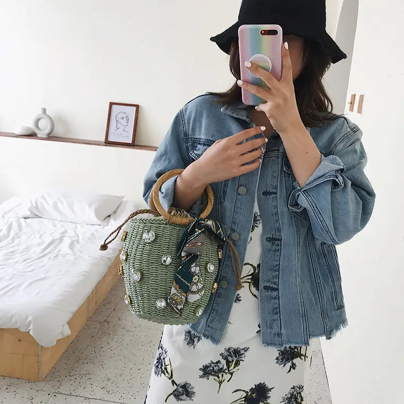Woven bag high-quality handbag Angel Wishes
