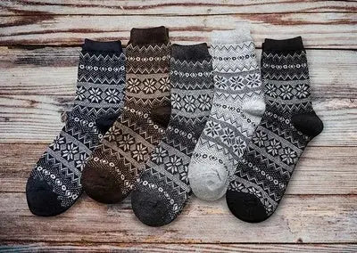 Winter Thick Warm Stripe Wool Socks Casual Sock Business Socks Angel Wishes