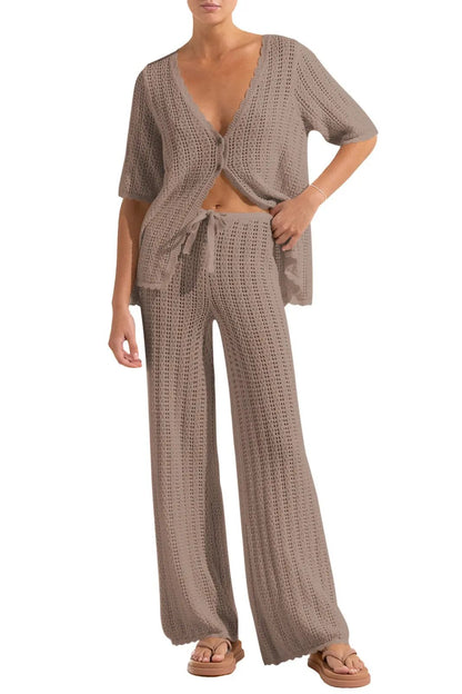 Knitted High Waist Trousers And Sweater Angel Wishes