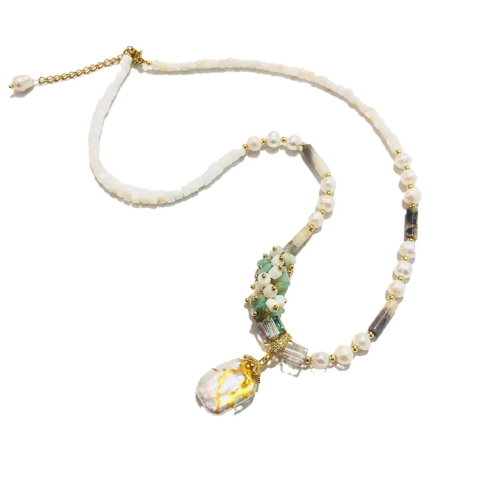 Hand-woven Natural Freshwater Pearls Necklace Angel Wishes
