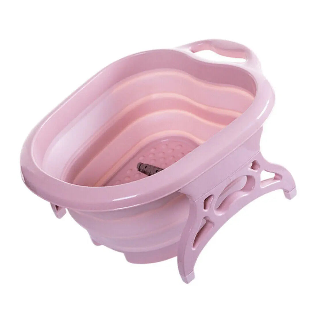 Foot Spa Pedicure Wet Bath Bubble Massage Bucket Feet Therapy Soothing Folding Angel Wishes