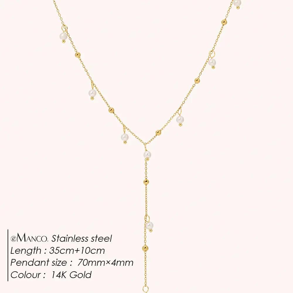 Tassel Pearl Pendant Chain Angel Wishes