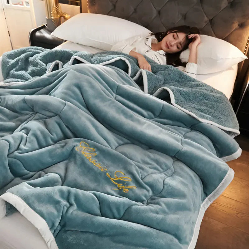 Magic Velvet Three Layer Thick Blanket Angel Wishes