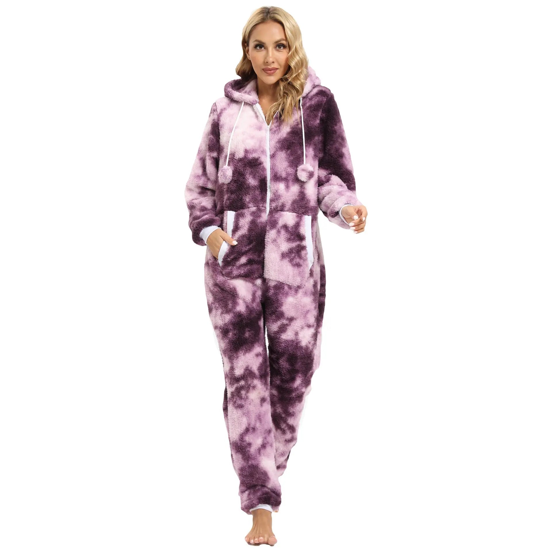 Tie Dyed Thickened Wool One Piece Suit Angel Wishes