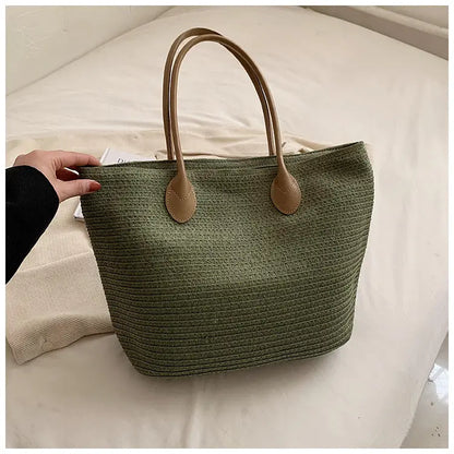 Woven Tote Seaside Vacation Style Beach Bag Angel Wishes