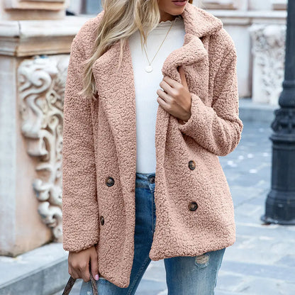 Loose Lapel Fluffy Coat Outwear For Women Angel Wishes