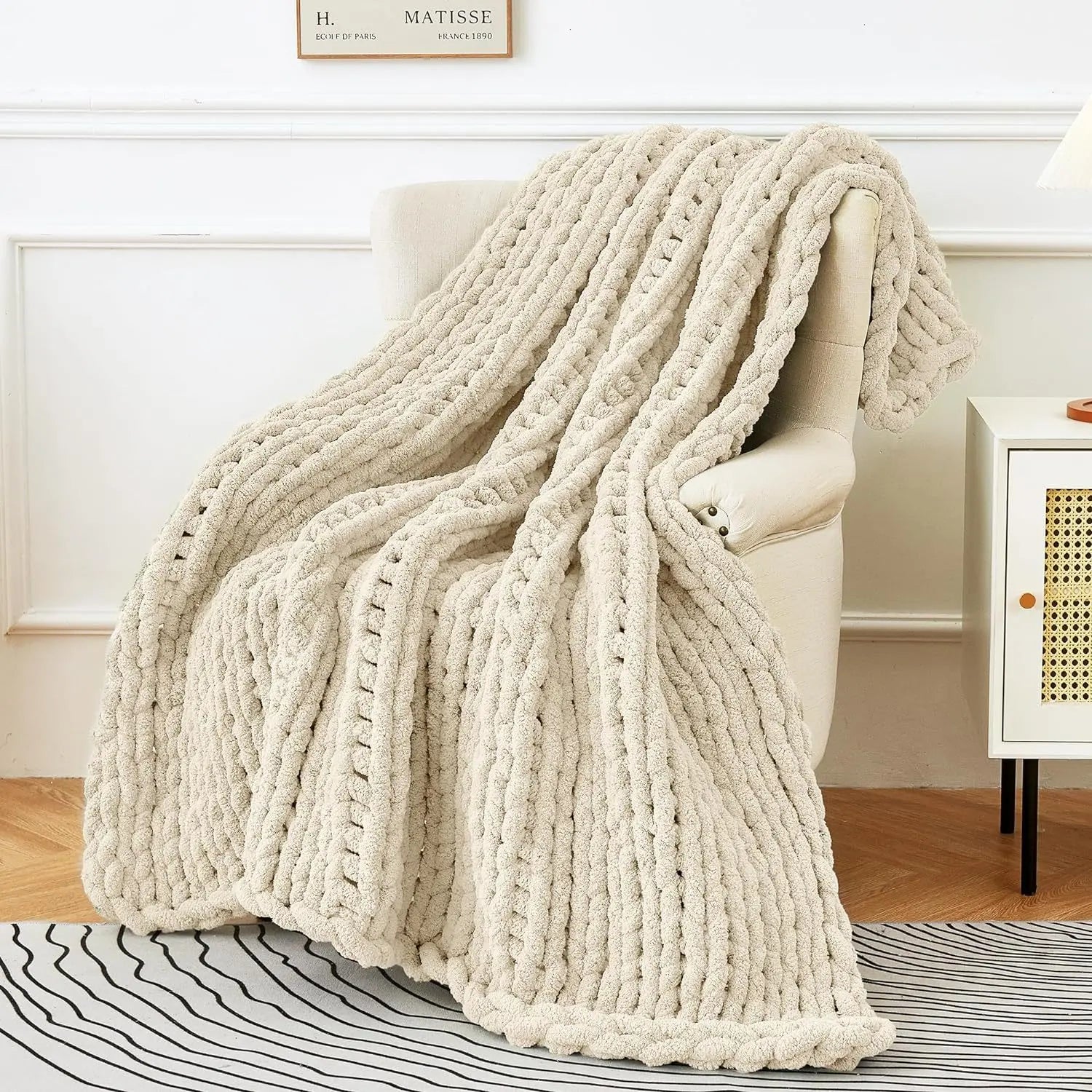 Chunky Knit Blanket Angel Wishes