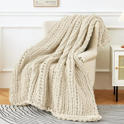 Chunky Knit Blanket Angel Wishes