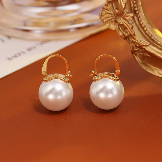 Pearl Earrings Simple Fashion High Sense All-match Women Angel Wishes