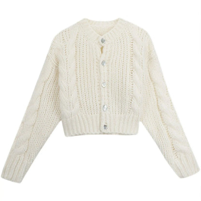 Hand-knit Wool Loose Cardigan Angel Wishes