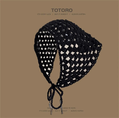 Knitted Hollow Crochet Triangle Headband For Women Angel Wishes