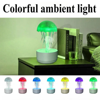 Jellyfish Humidifier Fragrance Diffuser Colorful Night Light Heavy Fog Essential Oil Diffuser Home Bedroom Office Air Humidifier Angel Wishes