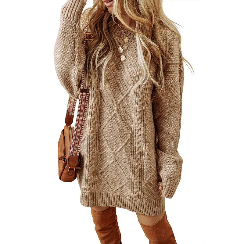 Winter New Loose And Lazy Style Dress Sweater Angel Wishes