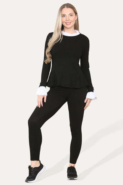 Pleated Lounge Wear Set Angel Wishes