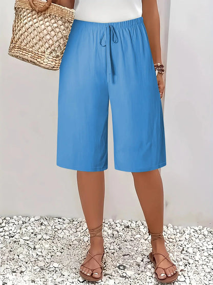 Casual Fashion Solid Colour or Cropped Shorts Angel Wishes
