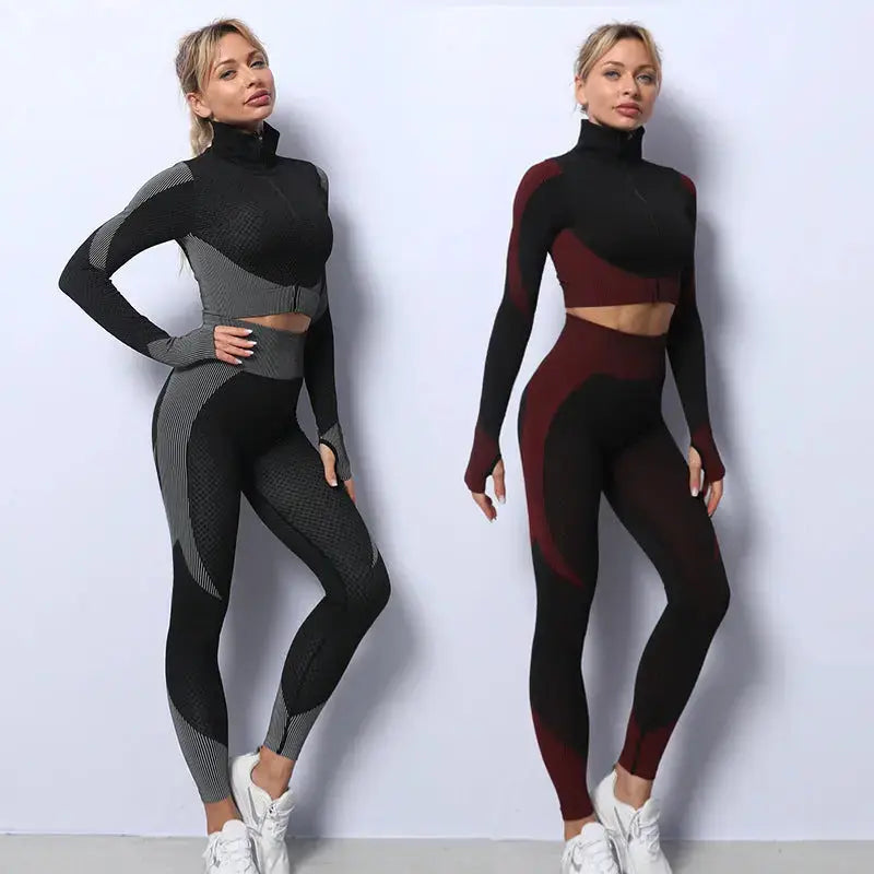3PCS Yoga Set Seamless Sport Set Women Gym Clothing Leggings Women Crop Top Sports Bra Women Fitness Gym Set Womens Outfits Tracksuit Angel Wishes