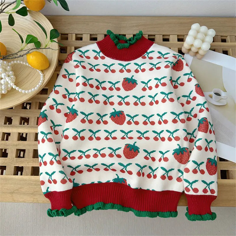 Fleece-lined Pullover Baby Girl Child Autumn And Winter Angel Wishes